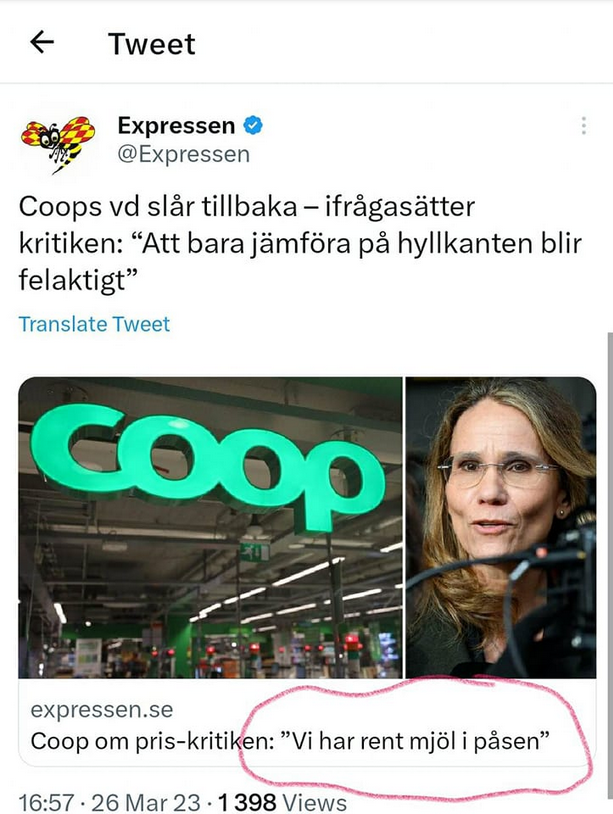 Rent Påsmjöl Hos Coop