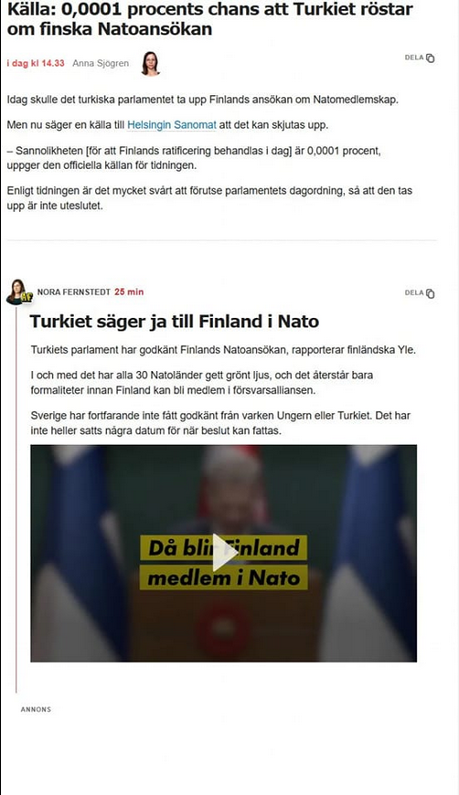 Finskt Natomedlemskap Från 0,0001% Till 100%