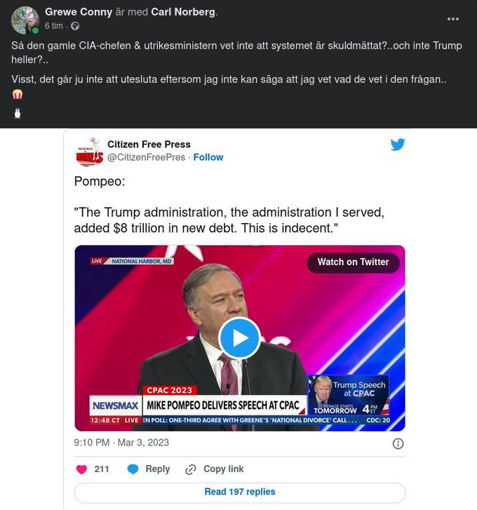 Ekonomikritiserande Pompeo