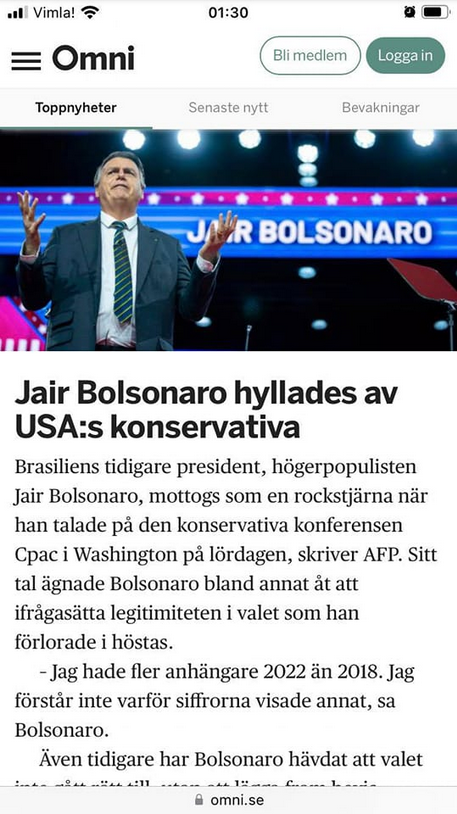 Bolsonaro Hyllad På CPAC