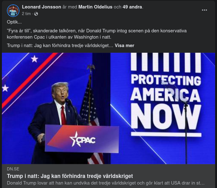 Trump Säger Sig Kunna Förhindra WWIII