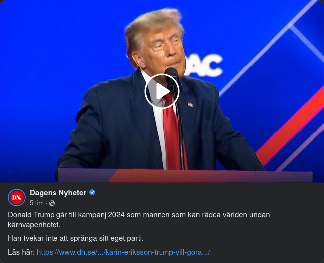 Trump & Kärnvapenhot I DN