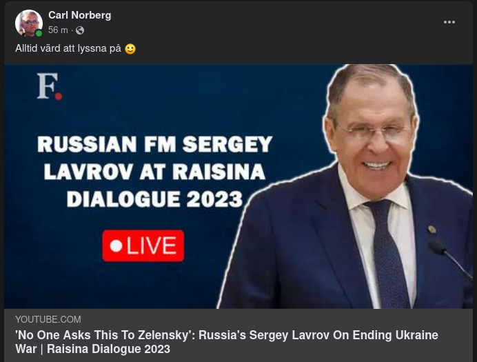 Alltid Lyssningsvärd Lavrov