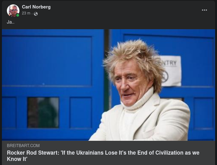 Rod Stewarts Anledning Till Ukrainastöd