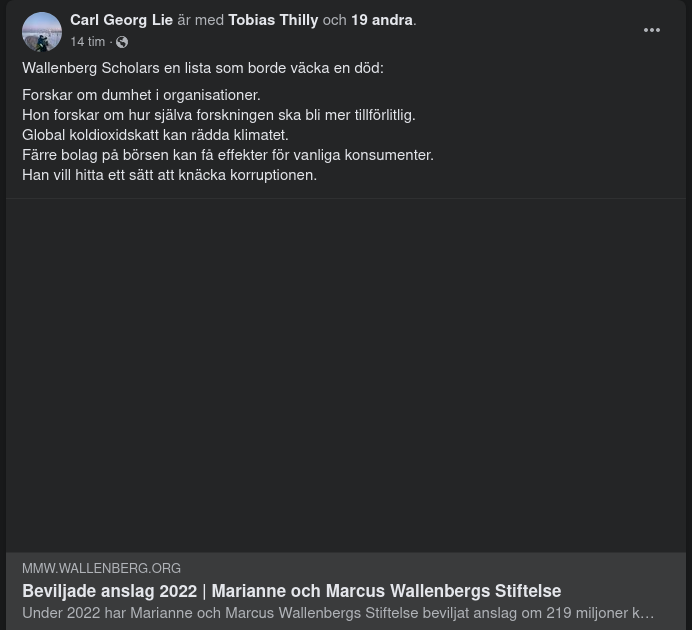 Lista För Väckning Av Döda - Wallenberg Scholars