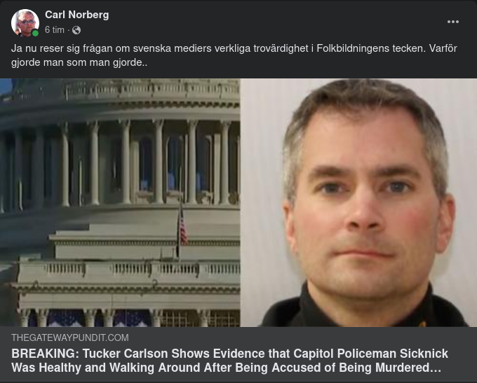 Januari 6 & Svensk Medietrovärdighet