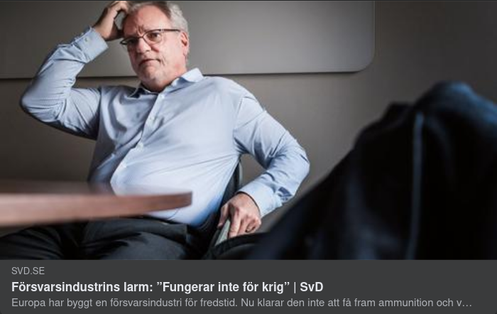 Krigsdysfunktionellt Försvarsindustrilarm