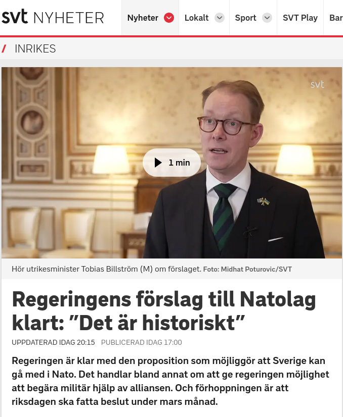 Natomöjliggörande Proposition Klar