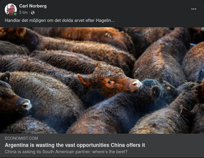 Kinesisk Undran Över Argentinsk Kött