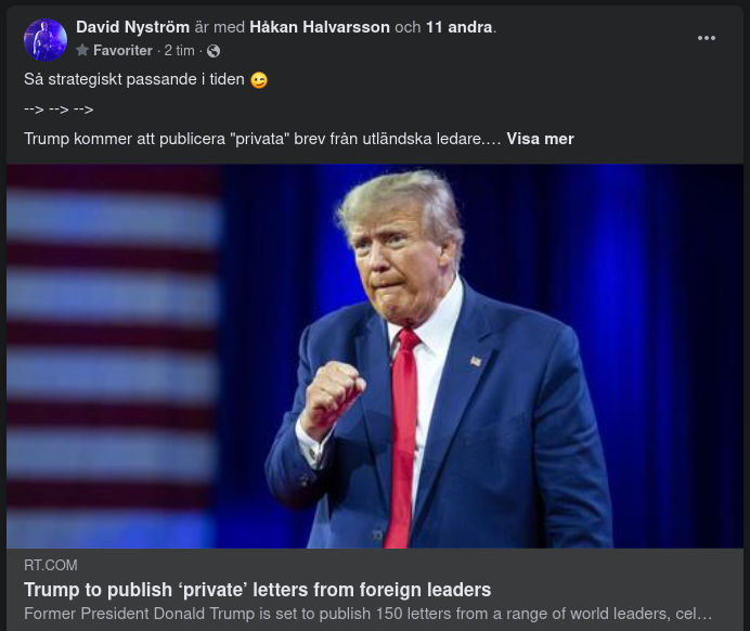Trump Släpper Brevbok