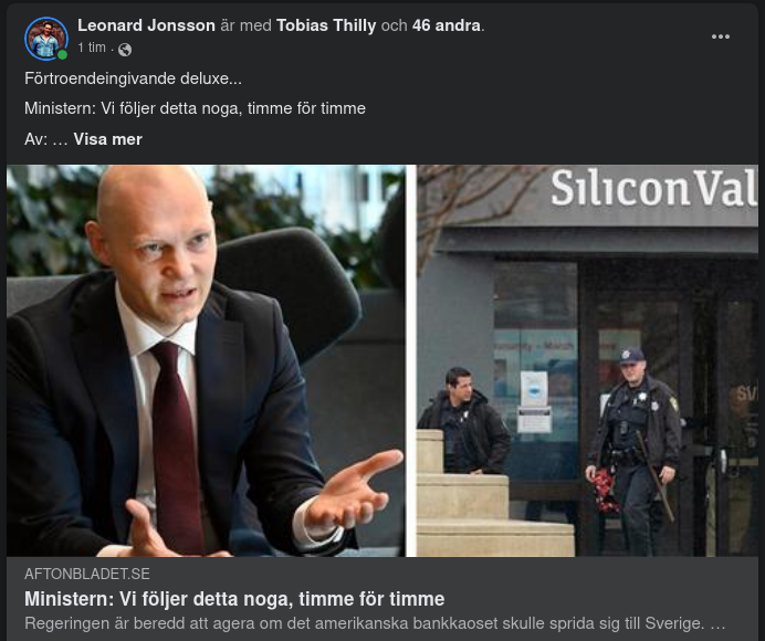 Timföljande Finansmarknadsminister