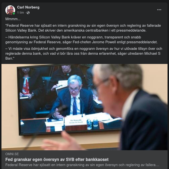 FED Interngranskar Sin Översyn Av SVB