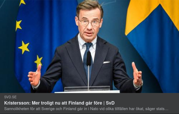 Troligt Finskt Före Svenskt I Nato