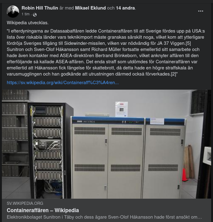 Svenska Affärer & Död Journalist