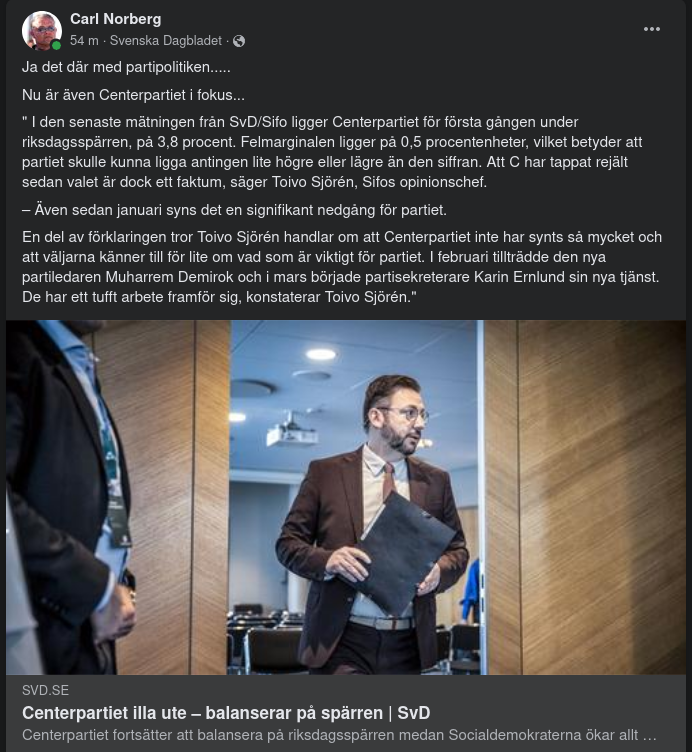 Krympande Centerparti