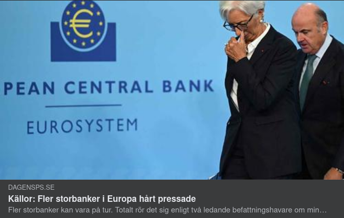 Flertal Europeiska Storbanker Hårt Pressade