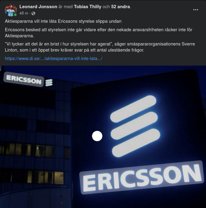 Aktiespararna & Ericssons Styrelse