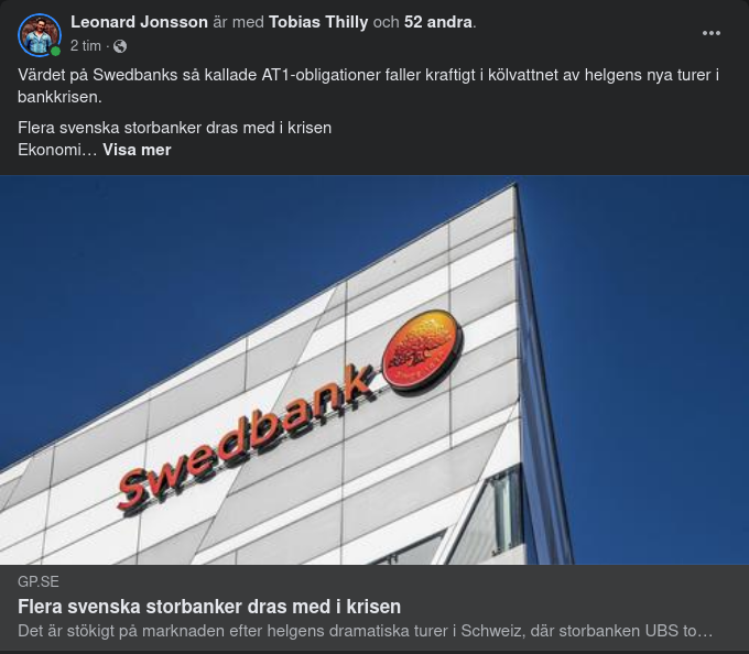 Krisen Drar I Svenska Storbanker