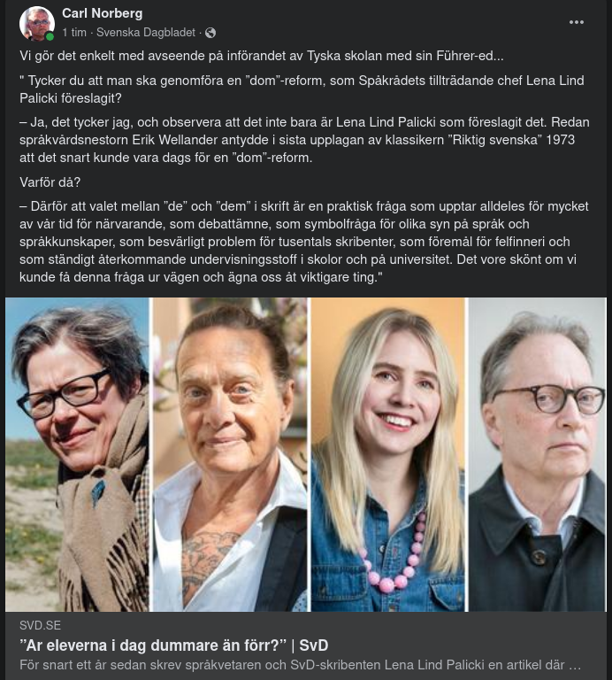 Språkvårdsnestorn Eric Wellander