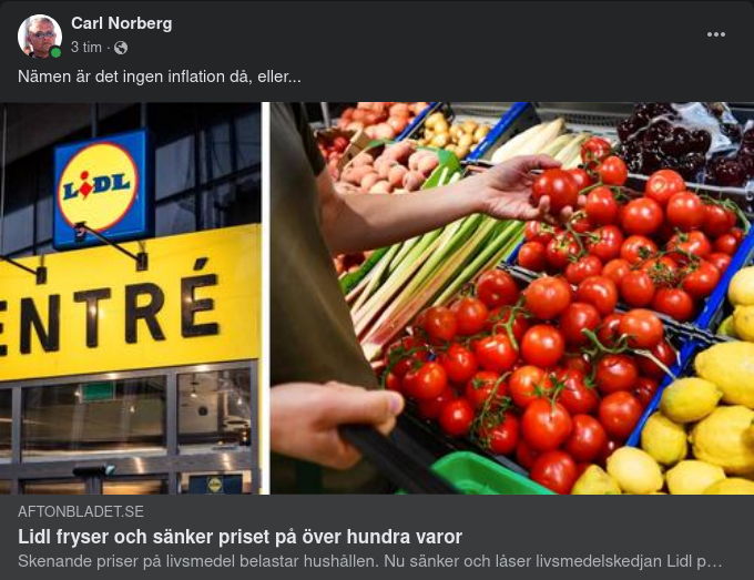 Lidl Fryser & Sänker Priser