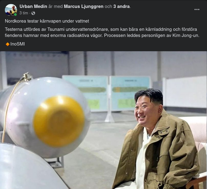 Nordkorea Testar Kärnvapen Under Vatten