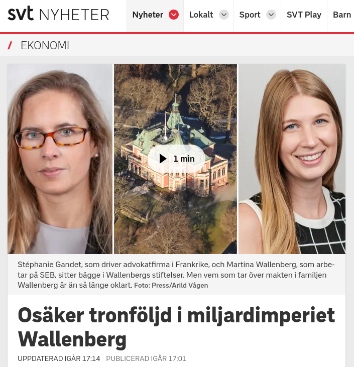 Osäker Tronföljd Hos Wallenberg