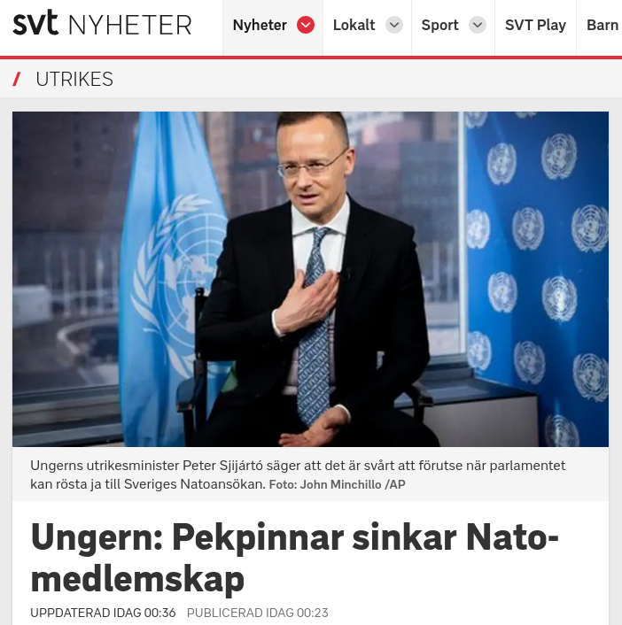 Ungern Prisar Trump I SVT