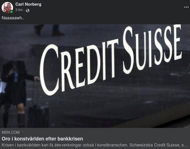 Bankkrisen Oroar Konstvärlden