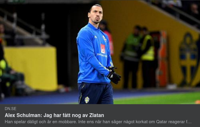 Schuman Om Zlatan I DN