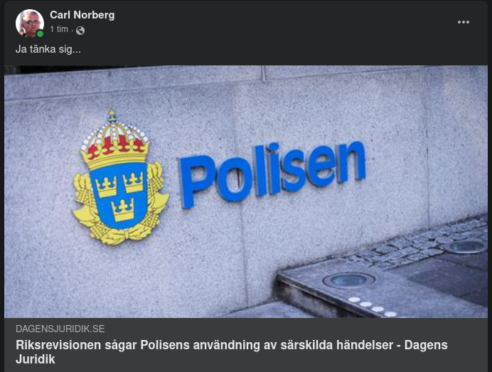 Polisanvända Särskilda Händelser Sågade Av Riksrevisionen