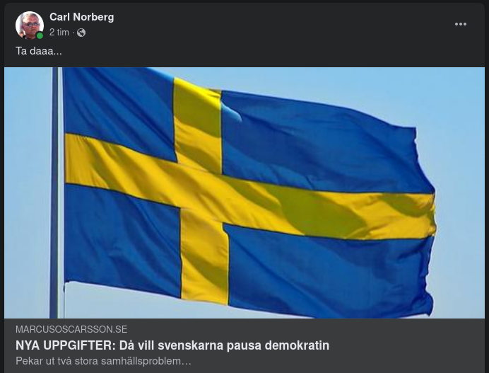 Demokratipausvilliga Svenskar Hos Kajalis