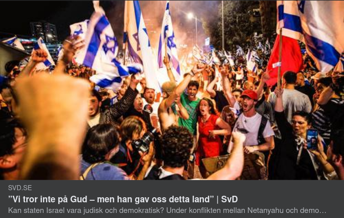 Sekulära Judar & Gudagivet Land I SvD