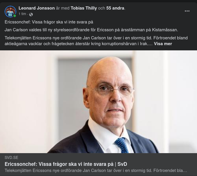 Svarsbegränsat Ericsson