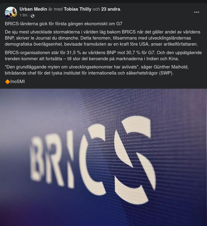 BRICS & G7 Siffror