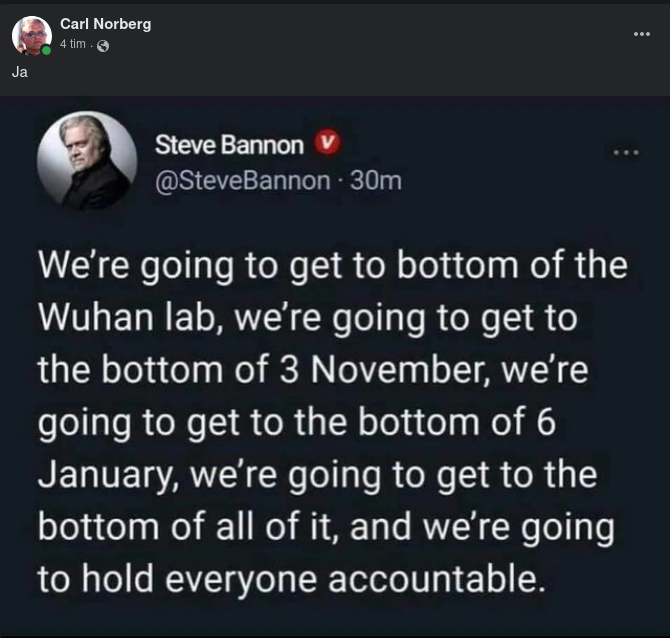 Bannon Utlovar Ansvarsutkrävande