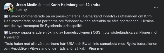 Från Lavrov & Peskov