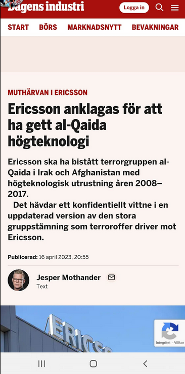 Högteknologi Från Ericsson Till Al-Qaida