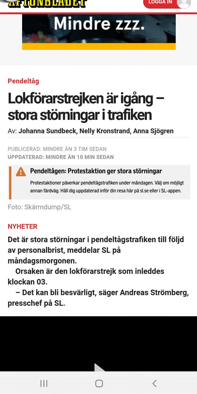 Stora Pendeltågstrafikstörningar