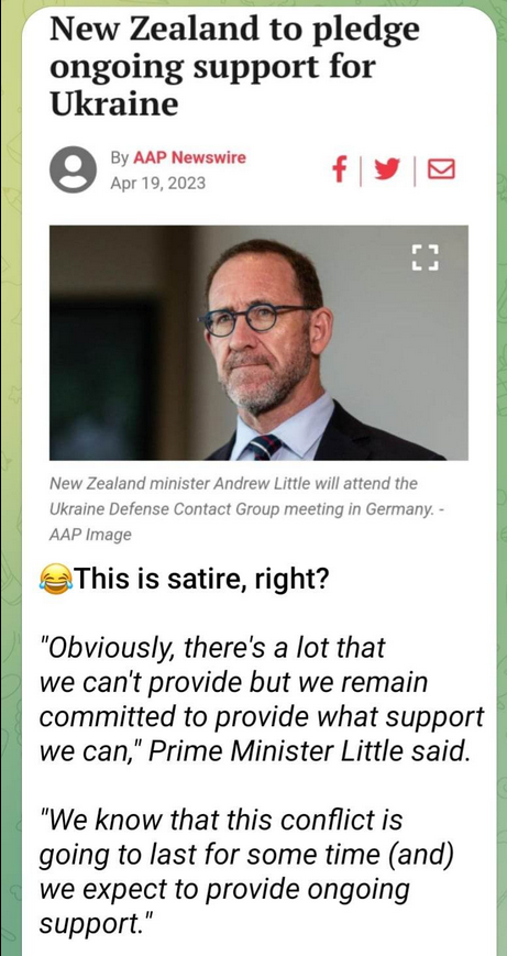 Kinahandlande Nya Zeeland Vid Ukrainas Sida