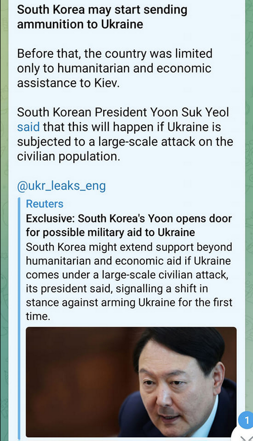 Möjligt Med Sydkoreansk Ammunition Till Ukraina