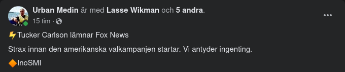 Tucker Carlson Slutar & Don Lemon Får Sparken