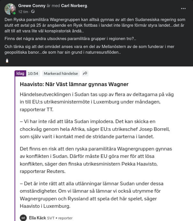 Wagnergynnande Västlämnande I Sudan