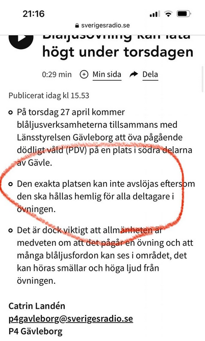 Hemlig Övningsplats I Södra Gävle