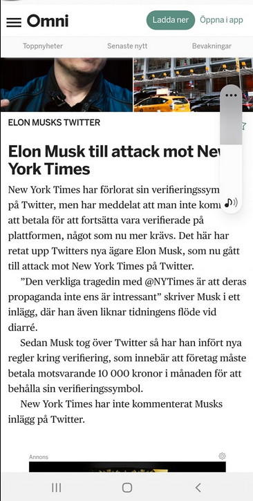 Musk & New York Times Diarré