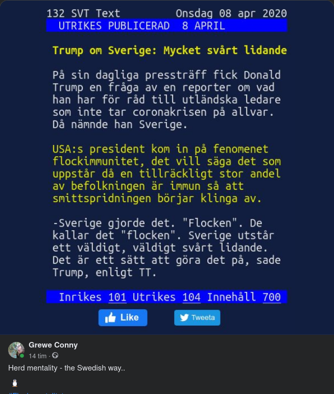Trump & Svensk Flockmenatlitet