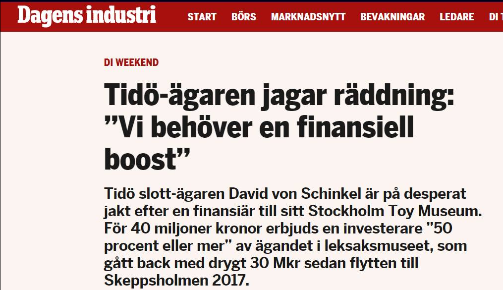 Tidö Slottsägares Krisande Leksaksmuseum