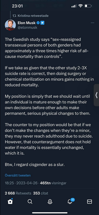 Musk & Svensk Könsstudie