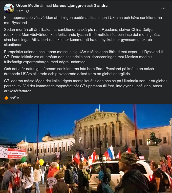 Kina Uppmanar Västvärlden Angående Ukrainasituationen