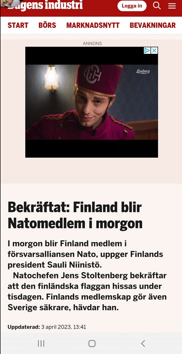 Finland Natomedlem Imorgon