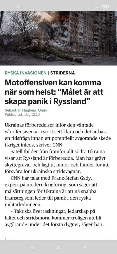 Rysk Panik Som Motoffensivsmål